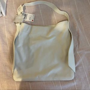 zara white leather shoulder bag
